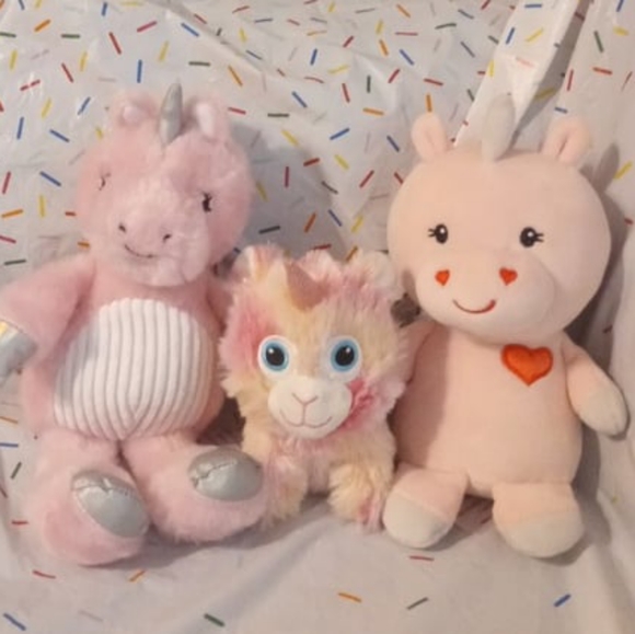 Unicorn Plush Bundle - 3 Cute Pink Stuffed Animals - Picture 8 of 8